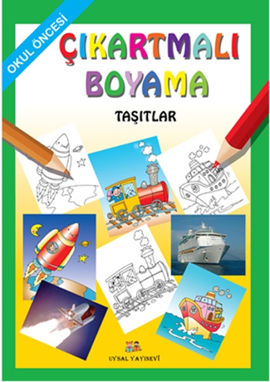 Okul Öncesi Çıkartmalı Boyama Taşıtlar